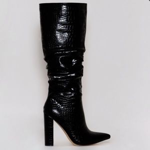 New Simmi black cro c  knee boots